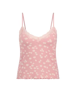 New Cami Top Rib Lace Vrouwen Pyjama'S