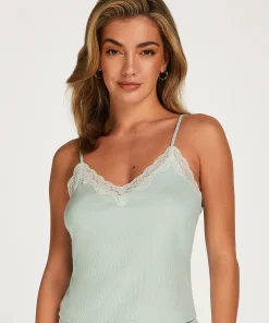 New Cami Top Rib Lace Vrouwen Pyjama'S