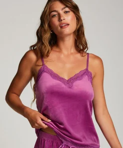 Best Sale Cami Top Velours Lace Vrouwen Pyjama'S