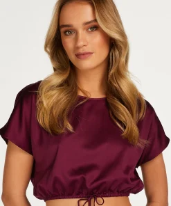 Online Crop Top Satin Vrouwen Pyjama'S