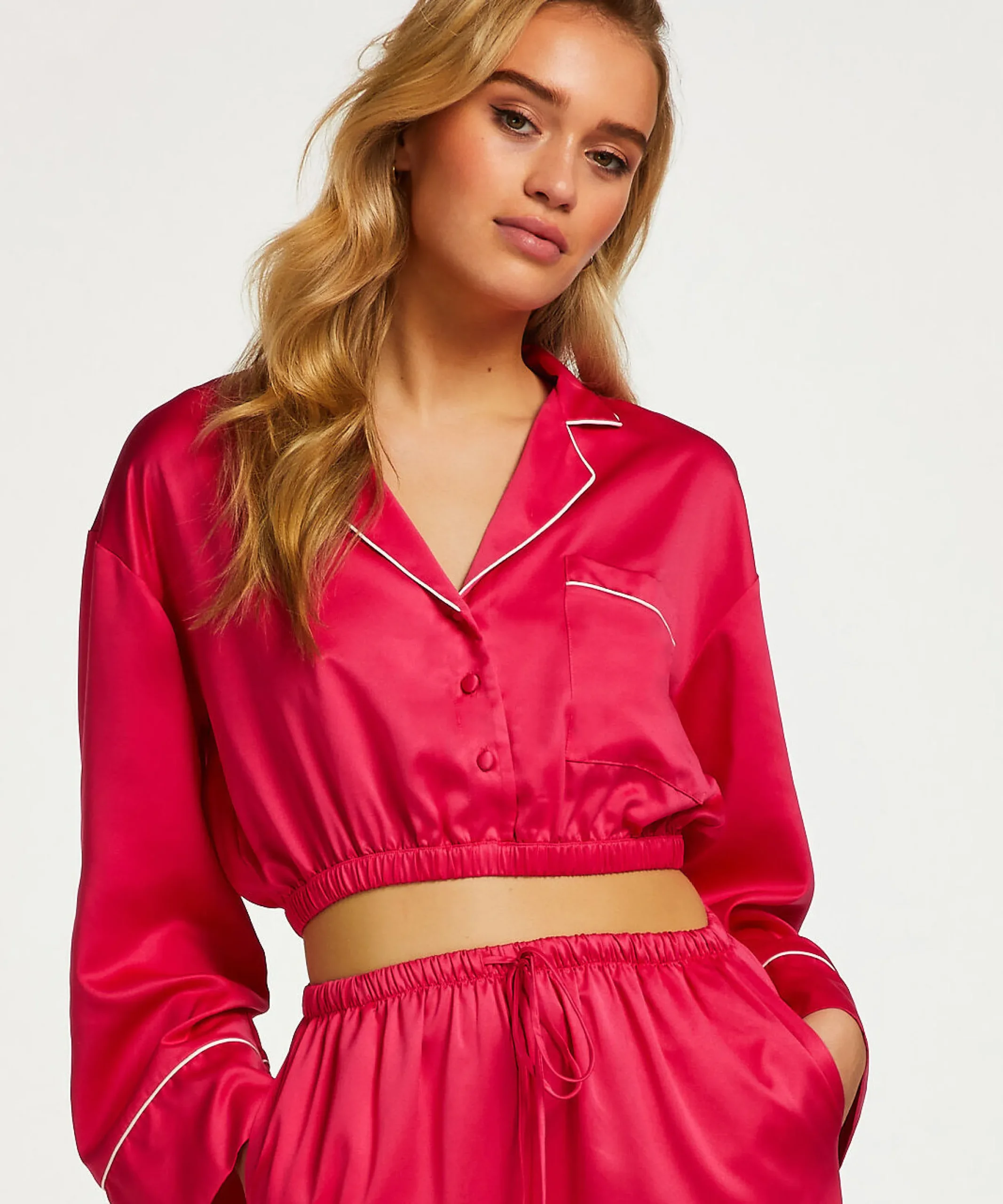 Cheap Cropped Jack Met Lange Mouwen Vrouwen Pyjama'S