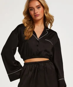 Best Sale Cropped Jack Met Lange Mouwen Vrouwen Pyjama'S