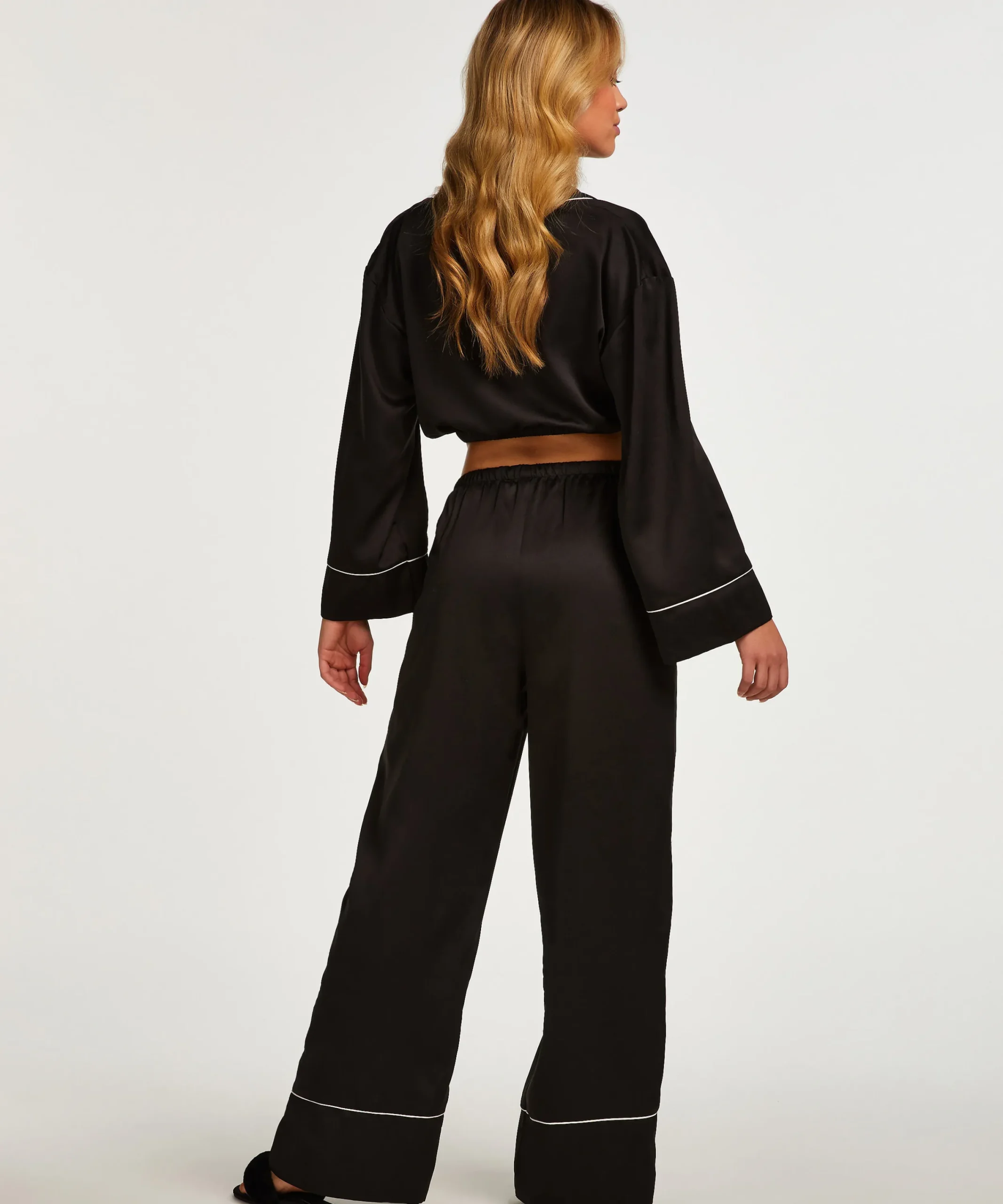 Best Sale Cropped Jack Met Lange Mouwen Vrouwen Pyjama'S