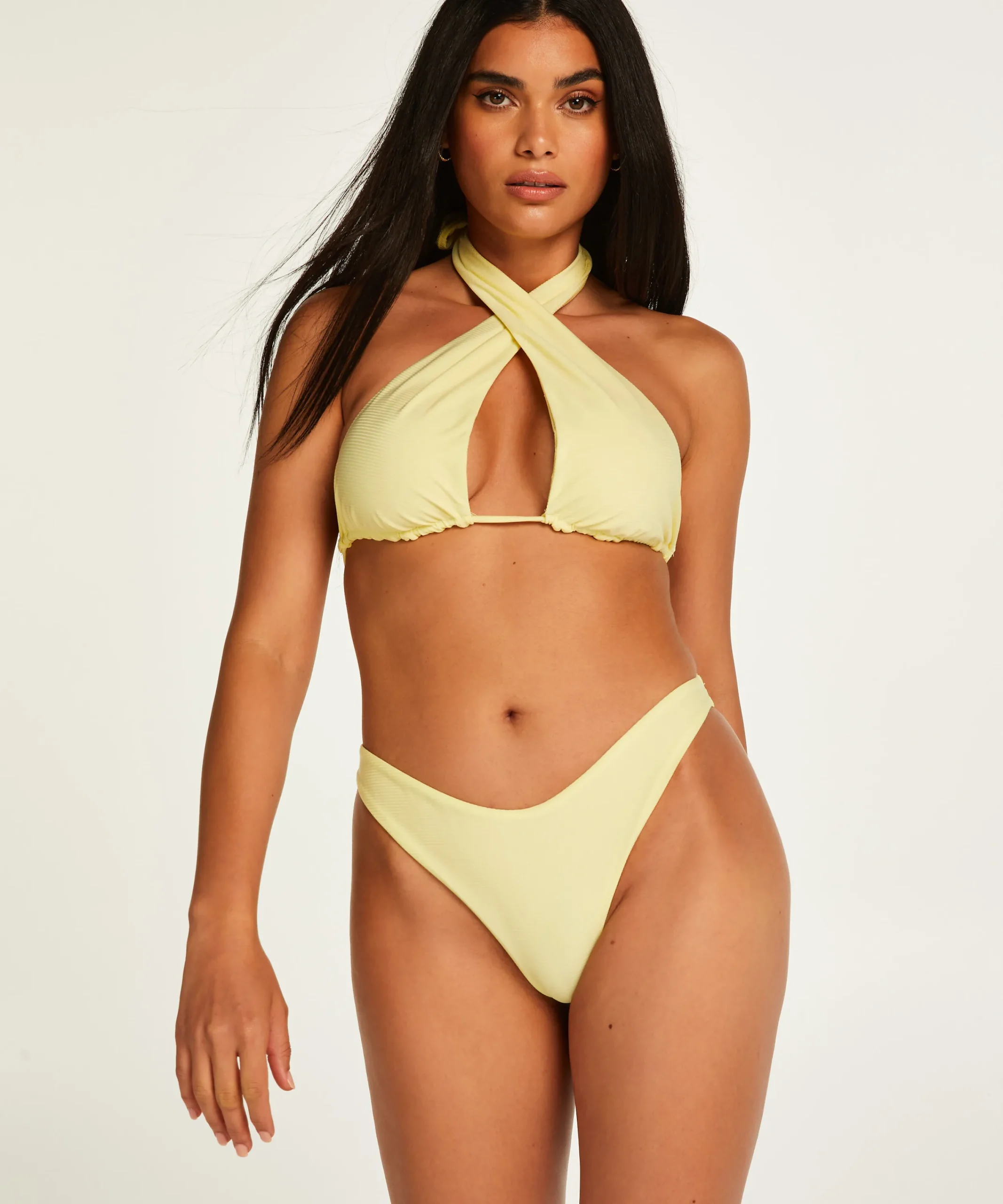 Cheap Hoog Uitgesneden Bikinibroekje Texture Vrouwen Bikini'S