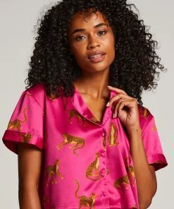 Discount Jacket Satin Vrouwen Pyjamatops