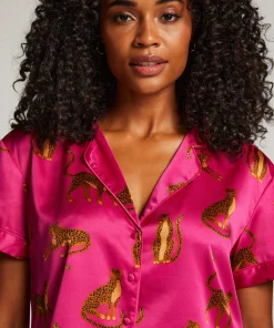 Discount Jacket Satin Vrouwen Pyjamatops
