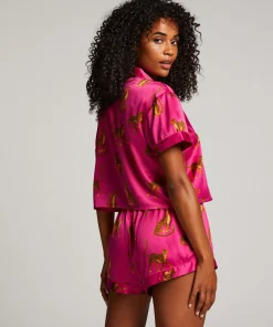 Discount Jacket Satin Vrouwen Pyjamatops
