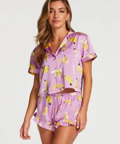 Cheap Jacket Satin Vrouwen Pyjamatops