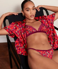 Discount Jacket Satin Vrouwen Pyjamatops