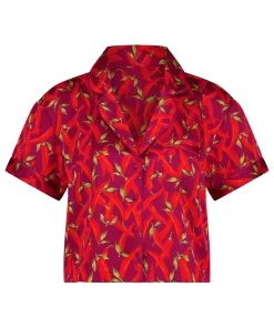 Discount Jacket Satin Vrouwen Pyjamatops