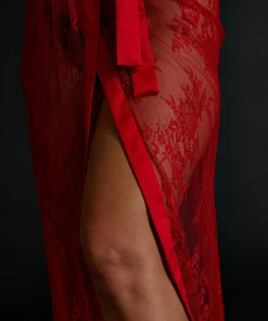 Best Sale Lange Kimono Allover Lace Vrouwen Kimono'S