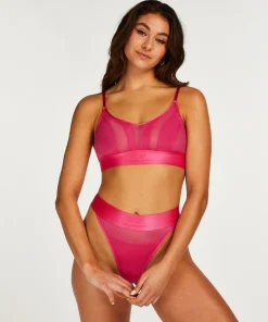 Fashion Mesh Bralette Glossy Vrouwen Bh'S Zonder Beugel