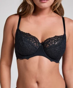 New Niet-Voorgevormde Beugel Bh Marine Vrouwen Grote Maten Bh'S