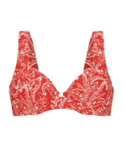 Cheap Niet-Voorgevormde Beugel Bikinitop Paisley Vrouwen Bikini'S