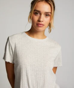 Fashion Pyjama Top Korte Mouwen Loose Fit Vrouwen Pyjama'S