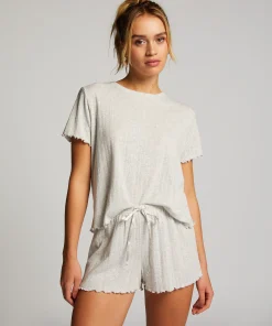 Fashion Pyjama Top Korte Mouwen Loose Fit Vrouwen Pyjama'S