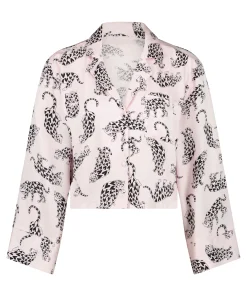 Online Pyjamatop Lange Mouwen Twill Vrouwen Pyjamatops