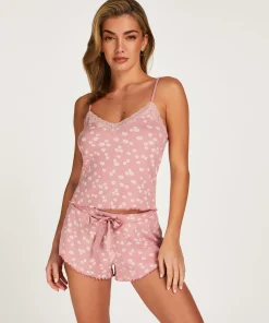 Best Sale Ribbed Lace Shorts Vrouwen Pyjama'S