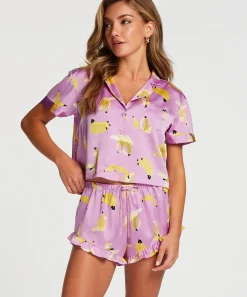 Outlet Satin Shorts Vrouwen Pyjama'S