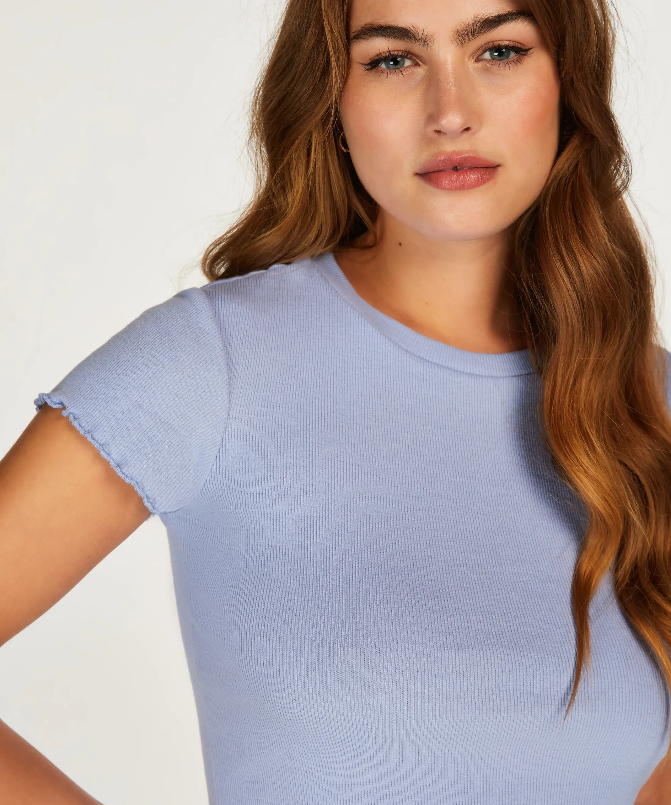 Shop Shirt Met Korte Mouwen Rib Vrouwen Pyjama'S