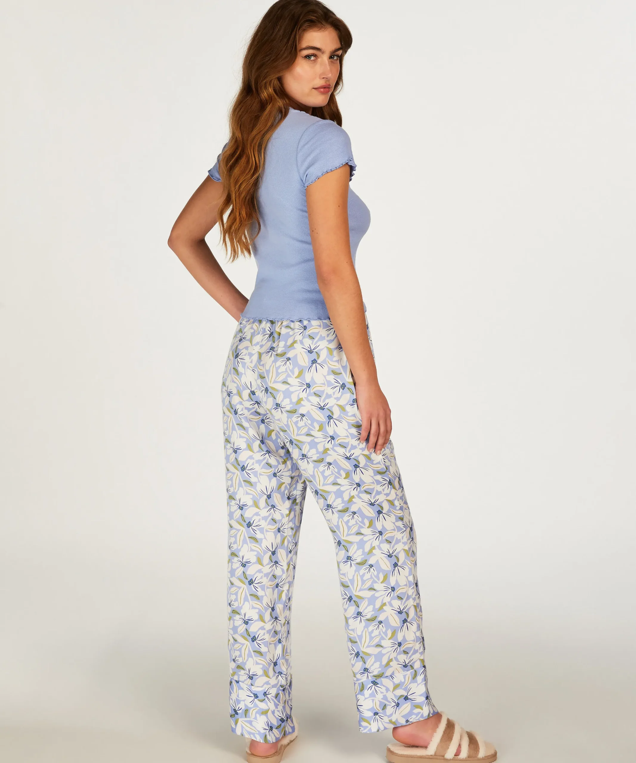 Shop Shirt Met Korte Mouwen Rib Vrouwen Pyjama'S