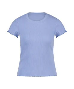 Shop Shirt Met Korte Mouwen Rib Vrouwen Pyjama'S