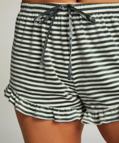 Clearance Shorts Ruffle Velours Vrouwen Pyjama'S