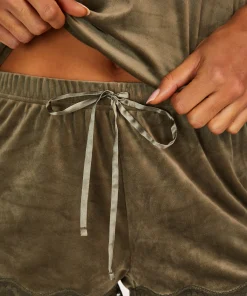 Cheap Shorts Velours Lace Vrouwen Pyjama'S
