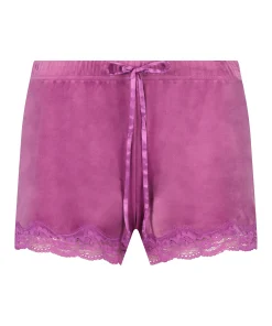 Fashion Shorts Velours Lace Vrouwen Pyjama'S