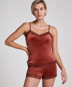 Outlet Shorts Velours Lace Vrouwen Pyjama'S