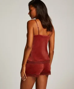 Outlet Shorts Velours Lace Vrouwen Pyjama'S