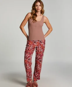 Cheap Singlet Henley Vrouwen Pyjama'S
