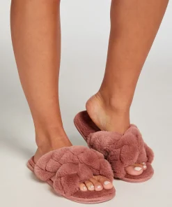 Cheap Slippers Fake Fur Vrouwen Pantoffels