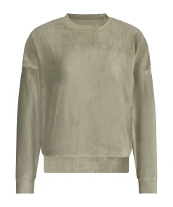 Online Top Met Lange Mouwen Velours Rib Vrouwen Pyjama'S