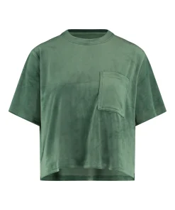 Discount Top Velours Pocket Vrouwen Pyjama'S