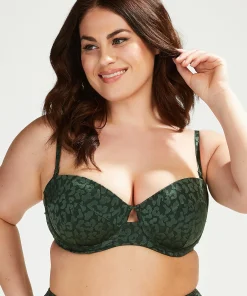 Clearance Voorgevormde Beugel Bikinitop Tonal Leo Cup E + Vrouwen Bikini'S