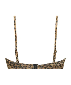 Discount Voorgevormde Strapless Push-Up Bikinitop Leopard Vrouwen Bikini'S
