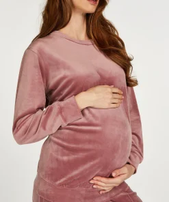Best Sale Zwangerschapstop Velours Vrouwen Pyjama'S