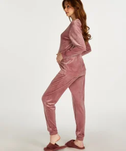 Best Sale Zwangerschapstop Velours Vrouwen Pyjama'S
